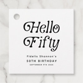 ハローフィフティレトロ50th誕生日パーティー フェイバータグ