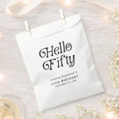 ハローフィフティレトロ50th誕生日パーティー フェイバーバッグ (クリップ留めされた状態)