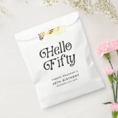 ハローフィフティレトロ50th誕生日パーティー フェイバーバッグ (封をした状態)