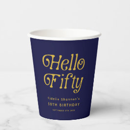 ハローフィフティレトロ50th誕生日パーティー 紙コップ