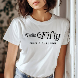 ハローフィフティレトロ50th誕生日パーティー tシャツ