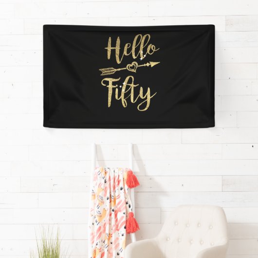 ハローフィフティ誕生日50th誕生日 横断幕 (インサイチュ)