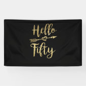 ハローフィフティ誕生日50th誕生日 横断幕 (横)