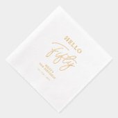 ハローフィフティ | モダン第50回誕生日パーティー 箔ナプキン (右)