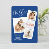 ハローフィルムストリップフォトコラージュ男の赤ちゃん誕生安野 案内状 (スタンド正面)