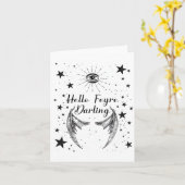 ハローフェイレダーリンアコタルデザインステッカー カード (黄色い花)