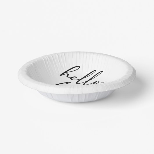 ハローフォーティミニマリスト40th誕生日パーティー ペーパーボウル (傾斜あり)