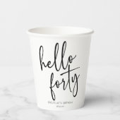 ハローフォーティミニマリスト40th誕生日パーティー 紙コップ (裏面)