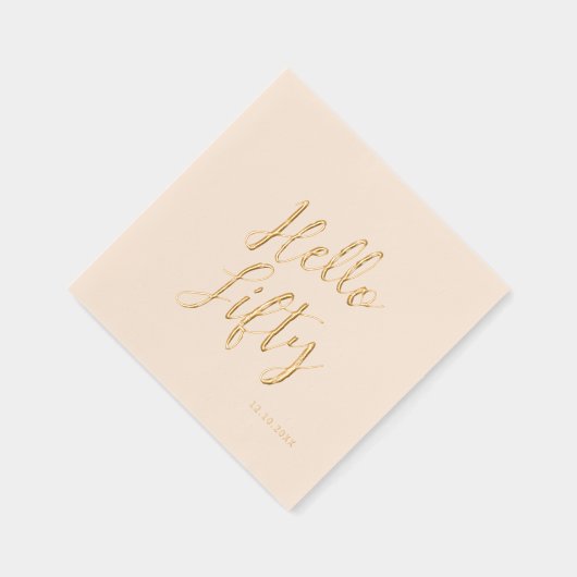 ハローフォーティーフィフティーエイジバーサリー 箔ナプキン (右)