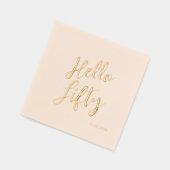 ハローフォーティーフィフティーエイジバーサリー 箔ナプキン (左)