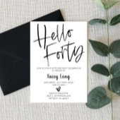 ハローフォーティ四十歳の誕生日招待状 招待状