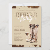 ハローフォーティ素朴ウェスタン40歳の誕生日パーティー 招待状 (正面)