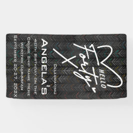 ハローフォーティ誕生日クルーズドア 横断幕