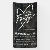 ハローフォーティ誕生日クルーズドア 横断幕 (縦)