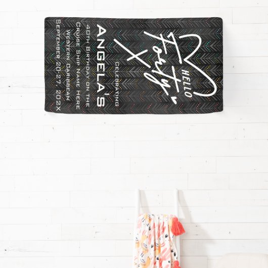 ハローフォーティ誕生日クルーズドア 横断幕 (インサイチュ)