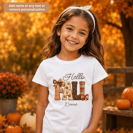ハローフォール パーソナライズ パッチワークスタイル 女の子用 Tシャツ