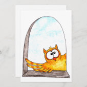 ハローフクロウ 招待状 (正面/裏面)