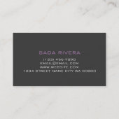 ハローフラワーレスプロフェッショナルメイクアップアーティスト 名刺 (裏面)