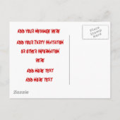 ハローフレンドカスタム招待状 インビテーションポストカード (裏面)