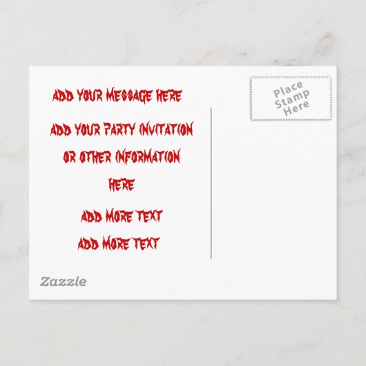 ハローフレンドカスタム招待状 インビテーションポストカード (裏面)