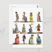 ハローフレンドシップリージェンシーファッションボンジュールグリーティング ポストカード (正面/裏面)