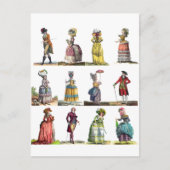 ハローフレンドシップリージェンシーファッションボンジュールグリーティング ポストカード (正面)