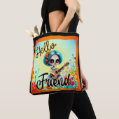 ハローフレンドシュガースカル トートバッグ (クローズアップ)