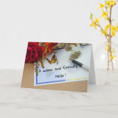 ハローフレンドリー折りグリーティングカード カード (黄色い花)