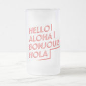 ハローフロステッドグラスビアマグ フロストグラスビールジョッキ (中央)