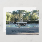 ハローフロムイタリアヴィラボルゲゼガーデンファウンテン ポストカード (正面/裏面)