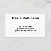 ハローブラックとオレンジの名刺縁ど付き 名刺 (裏面)