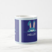 ハローブルーイースターバニー コーヒーマグカップ (中央)