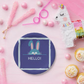 ハローブルーイースターバニー ペーパープレート (パーティー)