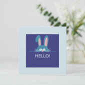 ハローブルーイースターバニー 招待状 (スタンド正面)