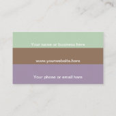 ハロープラムミントカラーパレットミニマルクラシック 名刺 (裏面)