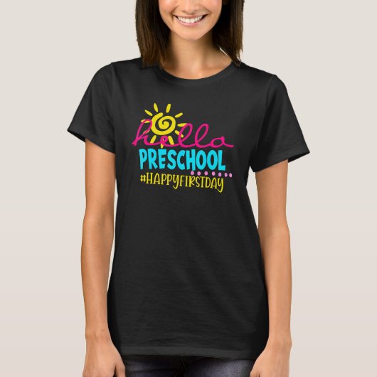 ハロープリショールチームプレK新学期先生 Tシャツ (正面)