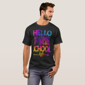 ハロープリショールヒョウ絞り染め先生バックS Tシャツ (正面フル)