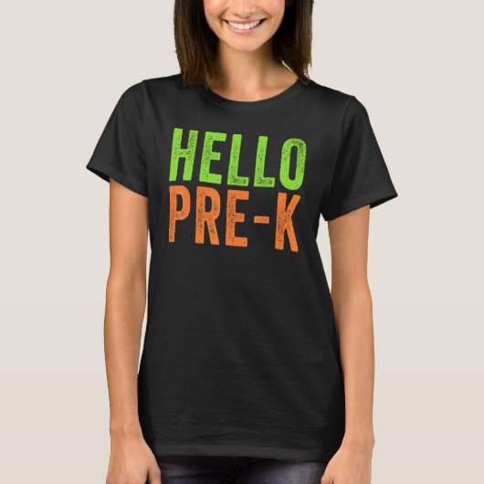 ハロープリショールプレK新学期 Tシャツ (正面)