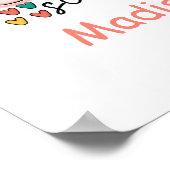 ハロープリスクールのレインボー就学前 ポスター (角)