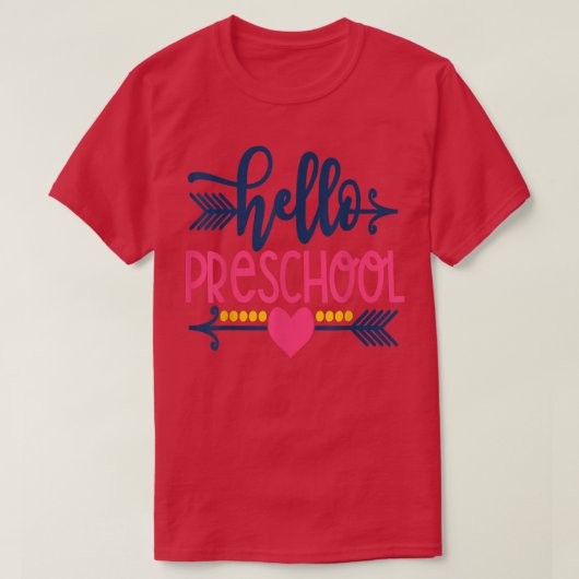 ハロープリスクール先生キッズ新学期プレK  Tシャツ (デザイン正面)