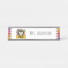 ハロープリスクール先生ギフトデスク名プレート デスクネームプレート