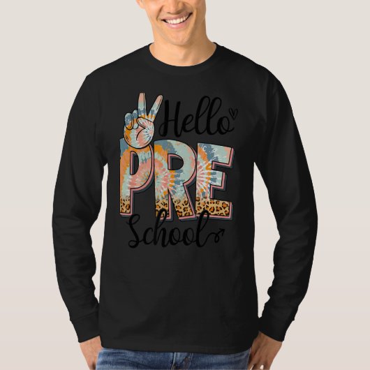 ハロープリスクール先生ボホレオパード初日 Tシャツ (正面)