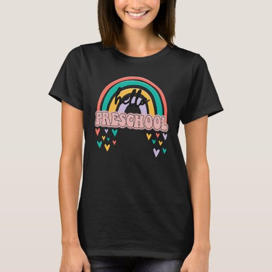 ハロープリスクール学生ボホレインボー初日 Tシャツ (正面)