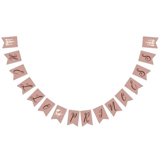 ハロープリンセスベビーシャワー バンティングフラッグ (全)