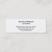 ハロープレーンシンプルグリーンホワイトプロフェッショナル スキニー名刺 (裏面)