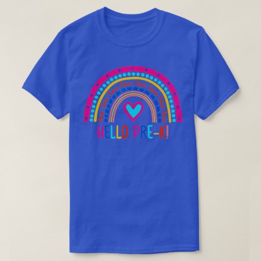 ハロープレKレインボー先生学生女子 Tシャツ (デザイン正面)