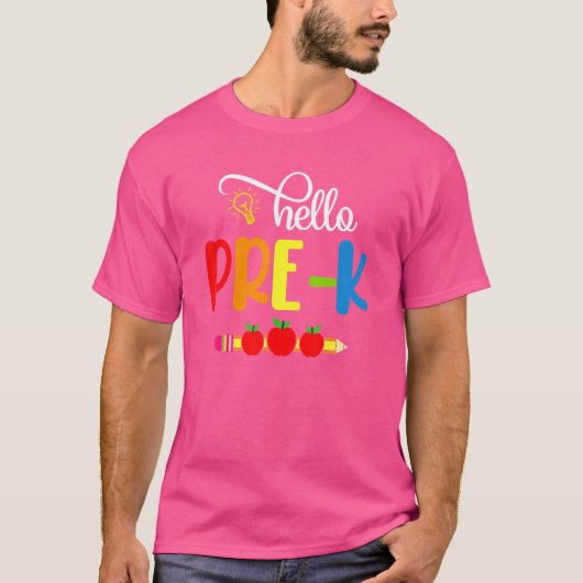 ハロープレK先生学生ウェルカム新学期 Tシャツ (正面)