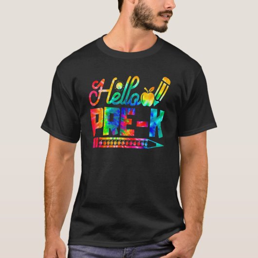ハロープレK絞り染め新学期初日 Tシャツ (正面)