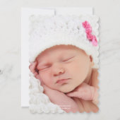 ハローベイビーガールドリーム誕生アナウンスフォトカード 案内状 (裏面)