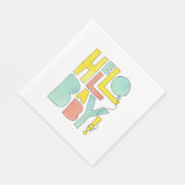 ハローベビーへようこそ生まれたばかりの新生児誕生 スタンダードランチョンナプキン (角)